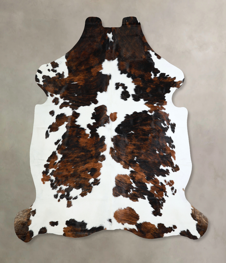 Tricolor X-Large European Cowhide Rug 7'5"H x 6'8"W #A40808 by Hudson Hides