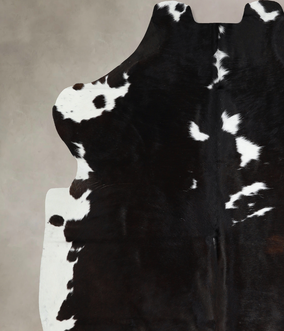 Black and White X-Large Brazilian Cowhide Rug 6'8"H x 6'4"W #A40812 by