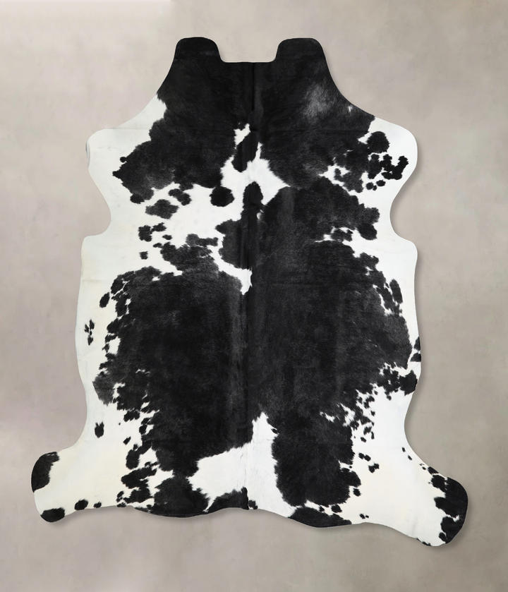 Black and White X-Large Brazilian Cowhide Rug 6'10"H x 6'10"W #A40813 by Hudson Hides