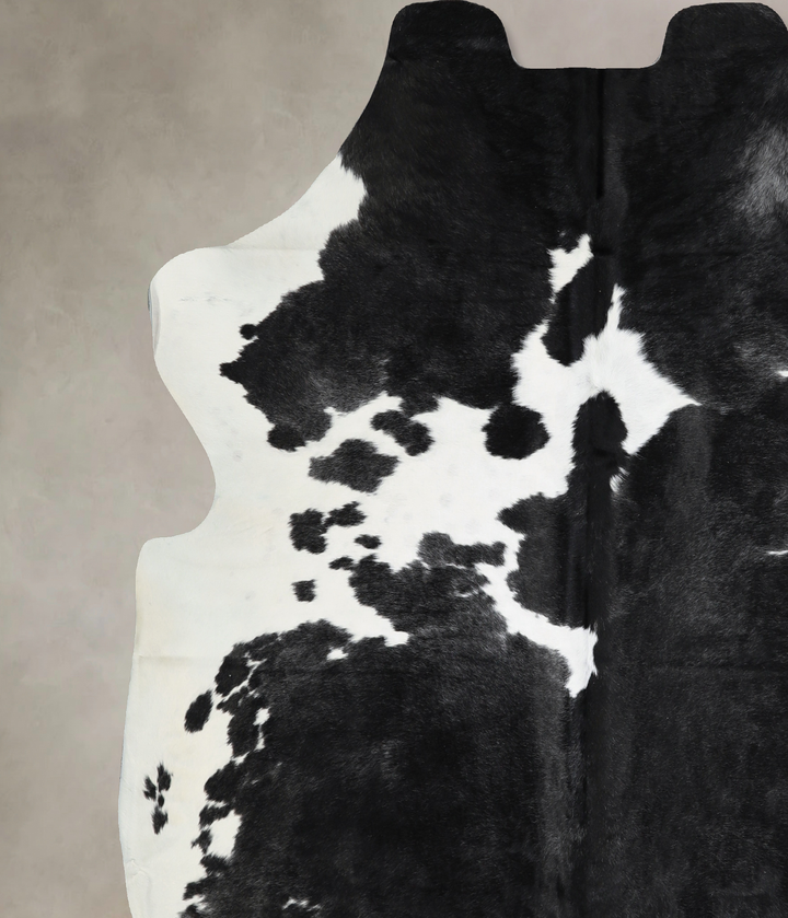 Black and White X-Large Brazilian Cowhide Rug 6'10"H x 6'10"W #A40813 by Hudson Hides