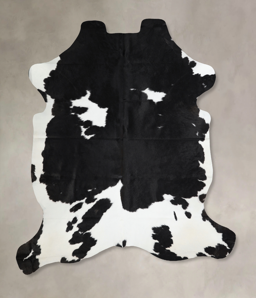 Black and White X-Large Brazilian Cowhide Rug 6'11"H x 6'2"W #A40814 by Hudson Hides