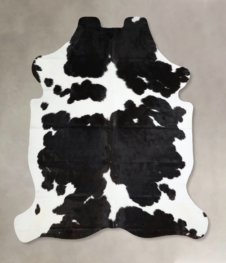 Black and White X-Large Brazilian Cowhide Rug 6'11"H x 6'2"W #A40815 by Hudson Hides