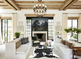 Black and White X-Large Brazilian Cowhide Rug 6'11"H x 6'2"W #A40815 by Hudson Hides