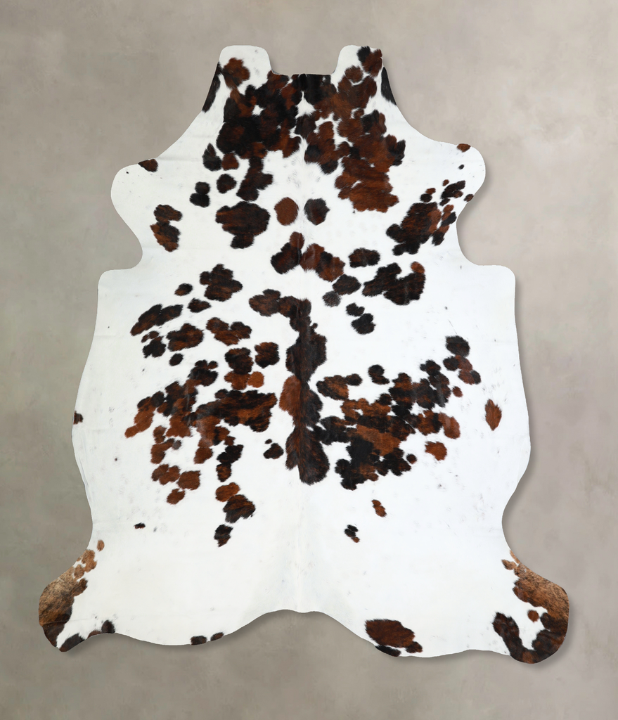 Tricolor XX-Large European Cowhide Rug 7'6"H x 7'1"W #A40816 by Hudson Hides