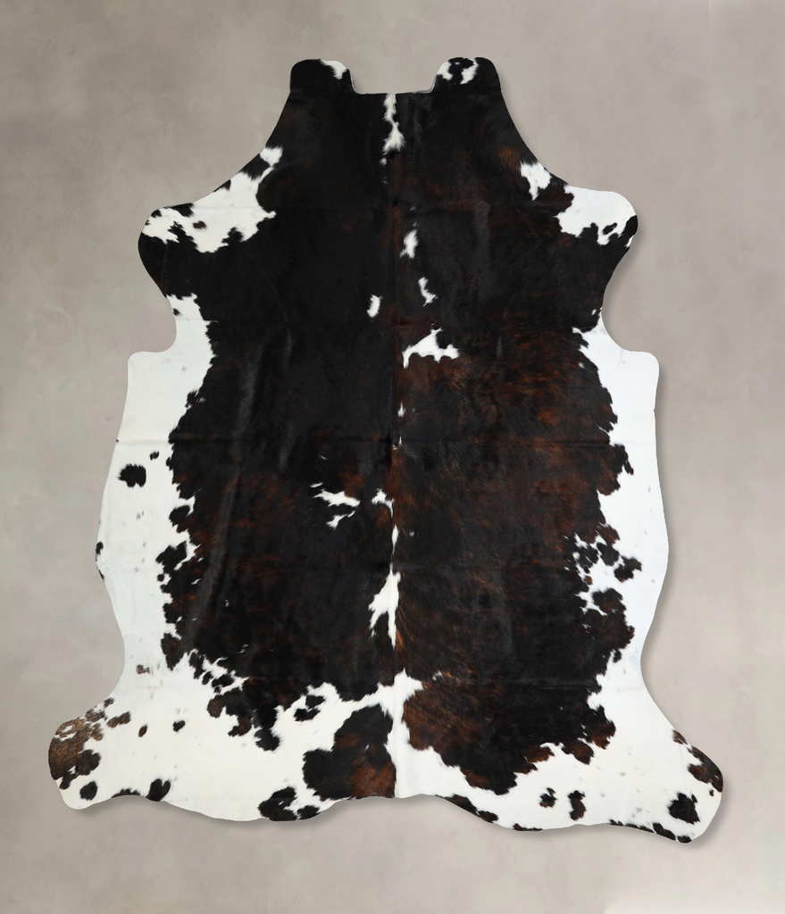 Tricolor X-Large European Cowhide Rug 7'5"H x 6'9"W #A40819 by Hudson Hides