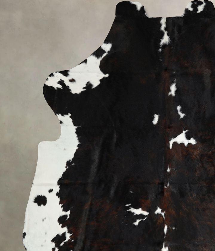 Tricolor X-Large European Cowhide Rug 7'5"H x 6'9"W #A40819 by Hudson Hides