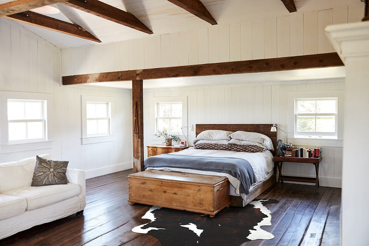 Tricolor X-Large European Cowhide Rug 7'2"H x 6'9"W #A40825 by Hudson Hides