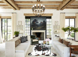 Tricolor X-Large European Cowhide Rug 6'11"H x 6'6"W #A40829 by Hudson Hides