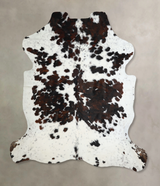 Tricolor X-Large European Cowhide Rug 7'3"H x 6'5"W #A40830 by Hudson Hides