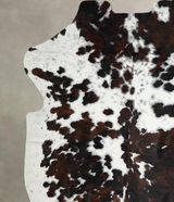 Tricolor X-Large European Cowhide Rug 7'3"H x 6'5"W #A40830 by Hudson Hides