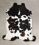 Tricolor X-Large European Cowhide Rug 6'11"H x 6'8"W #A40832 by Hudson Hides