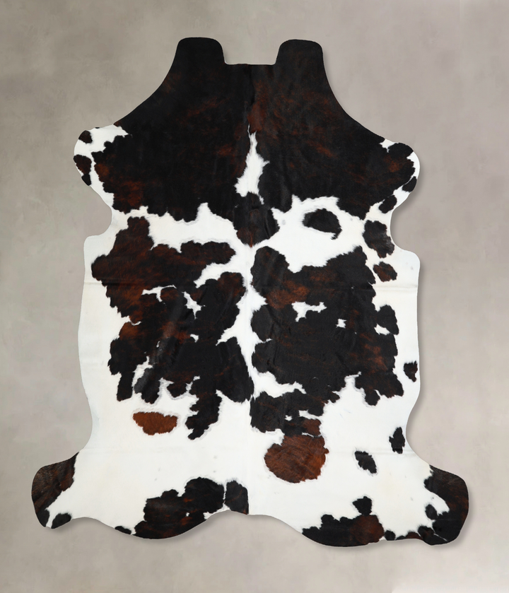 Tricolor X-Large European Cowhide Rug 6'11"H x 6'8"W #A40832 by Hudson Hides