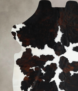 Tricolor X-Large European Cowhide Rug 6'11"H x 6'8"W #A40832 by Hudson Hides
