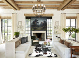 Tricolor X-Large European Cowhide Rug 6'11"H x 6'8"W #A40832 by Hudson Hides