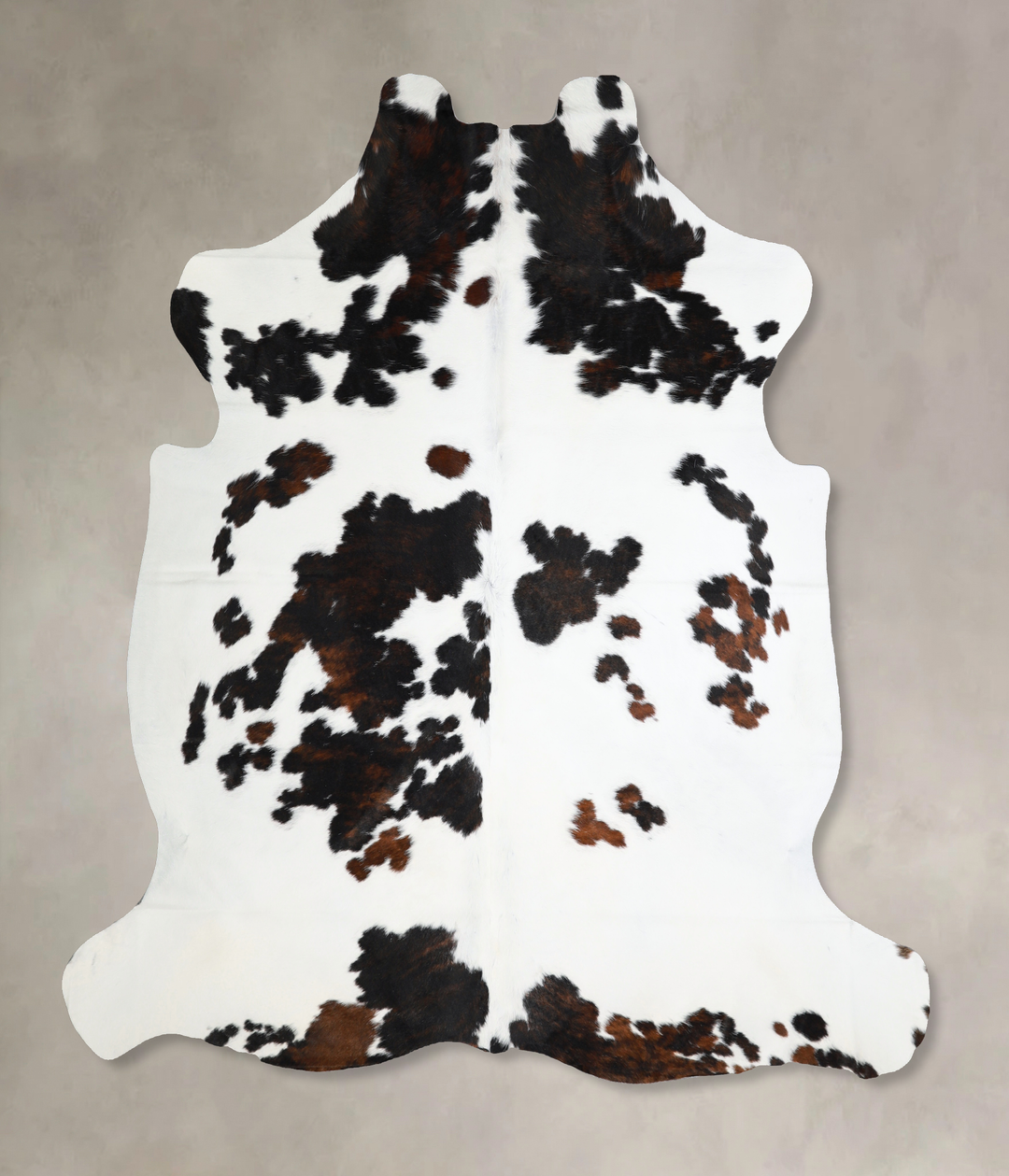 Tricolor X-Large European Cowhide Rug 6'10"H x 6'5"W #A40833 by Hudson