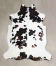 Tricolor X-Large European Cowhide Rug 6'10"H x 6'5"W #A40833 by Hudson Hides