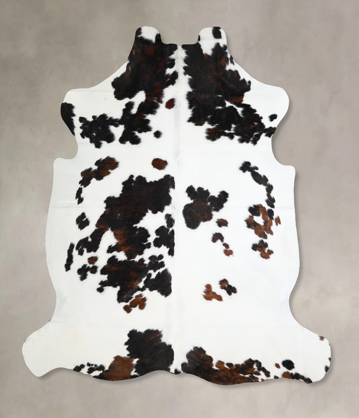 Tricolor X-Large European Cowhide Rug 6'10"H x 6'5"W #A40833 by Hudson Hides