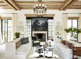 Tricolor X-Large European Cowhide Rug 6'10"H x 6'5"W #A40833 by Hudson Hides