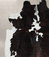 Tricolor X-Large European Cowhide Rug 7'2"H x 7'0"W #A40834 by Hudson Hides
