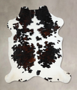 Tricolor X-Large European Cowhide Rug 7'3"H x 6'7"W #A40835 by Hudson Hides