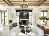 Tricolor X-Large European Cowhide Rug 7'3"H x 6'7"W #A40835 by Hudson Hides