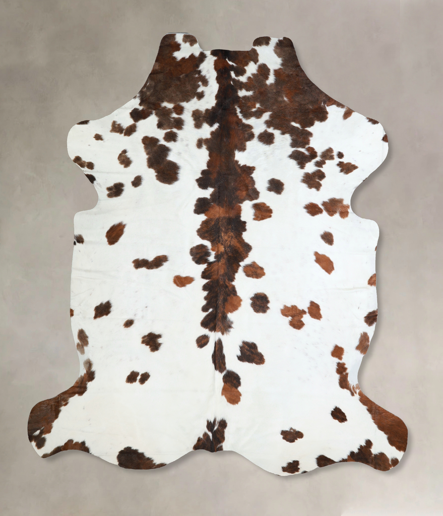 Tricolor X-Large European Cowhide Rug 6'11"H x 6'7"W #A40836 by Hudson Hides