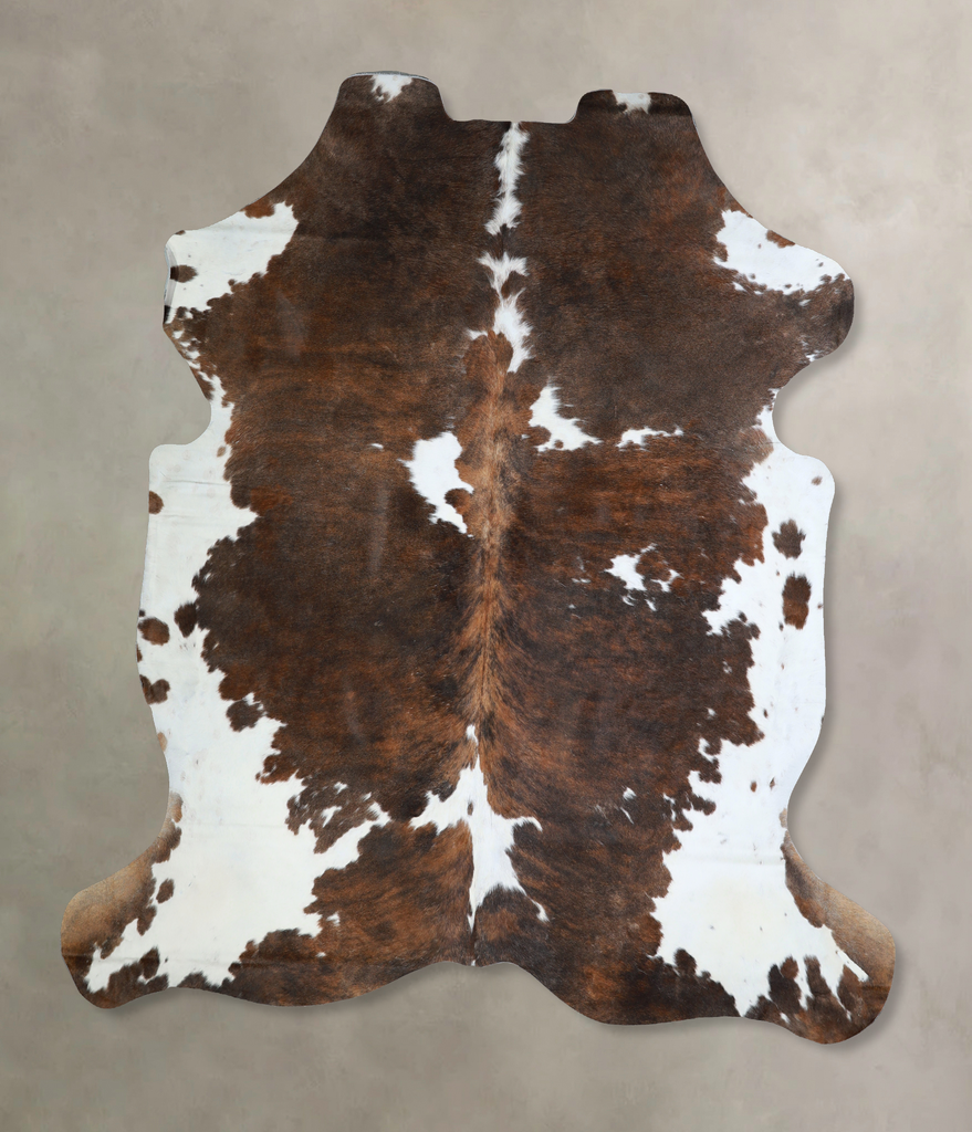Tricolor X-Large European Cowhide Rug 7'4"H x 6'9"W #A40838 by Hudson Hides
