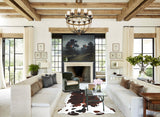 Tricolor X-Large European Cowhide Rug 6'10"H x 6'5"W #A40839 by Hudson Hides