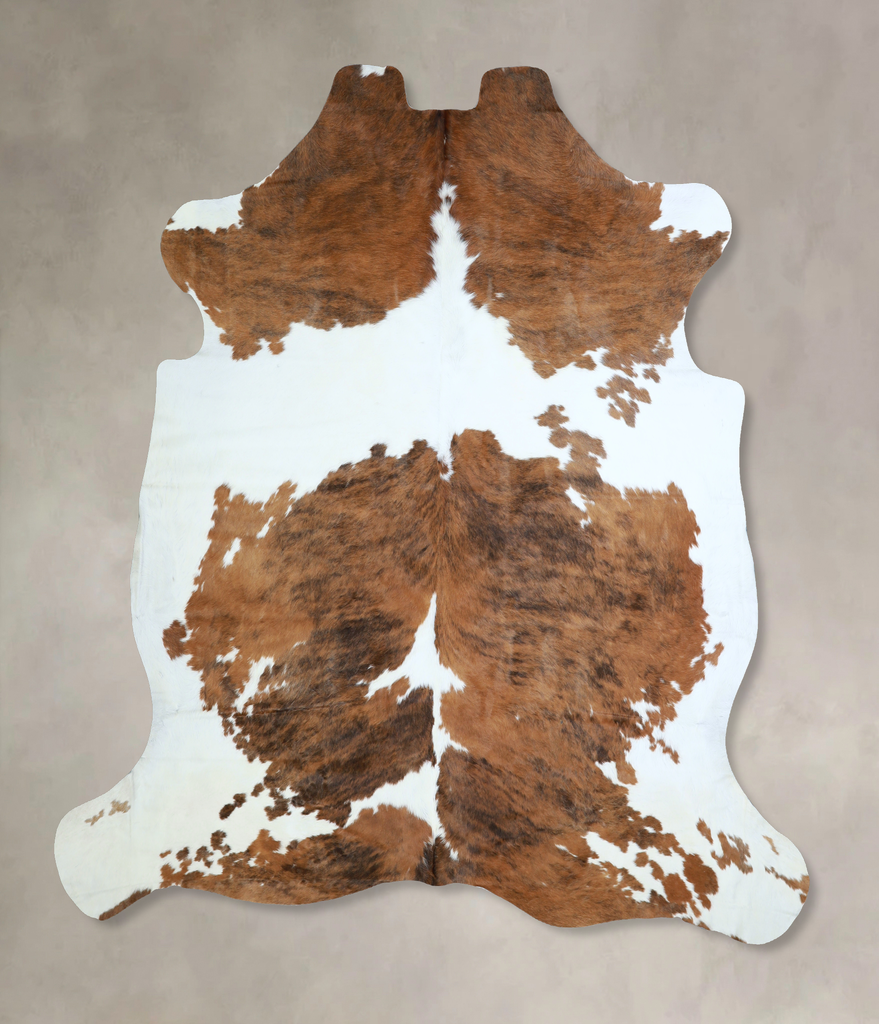 Tricolor X-Large European Cowhide Rug 7'2"H x 6'11"W #A40840 by Hudson Hides