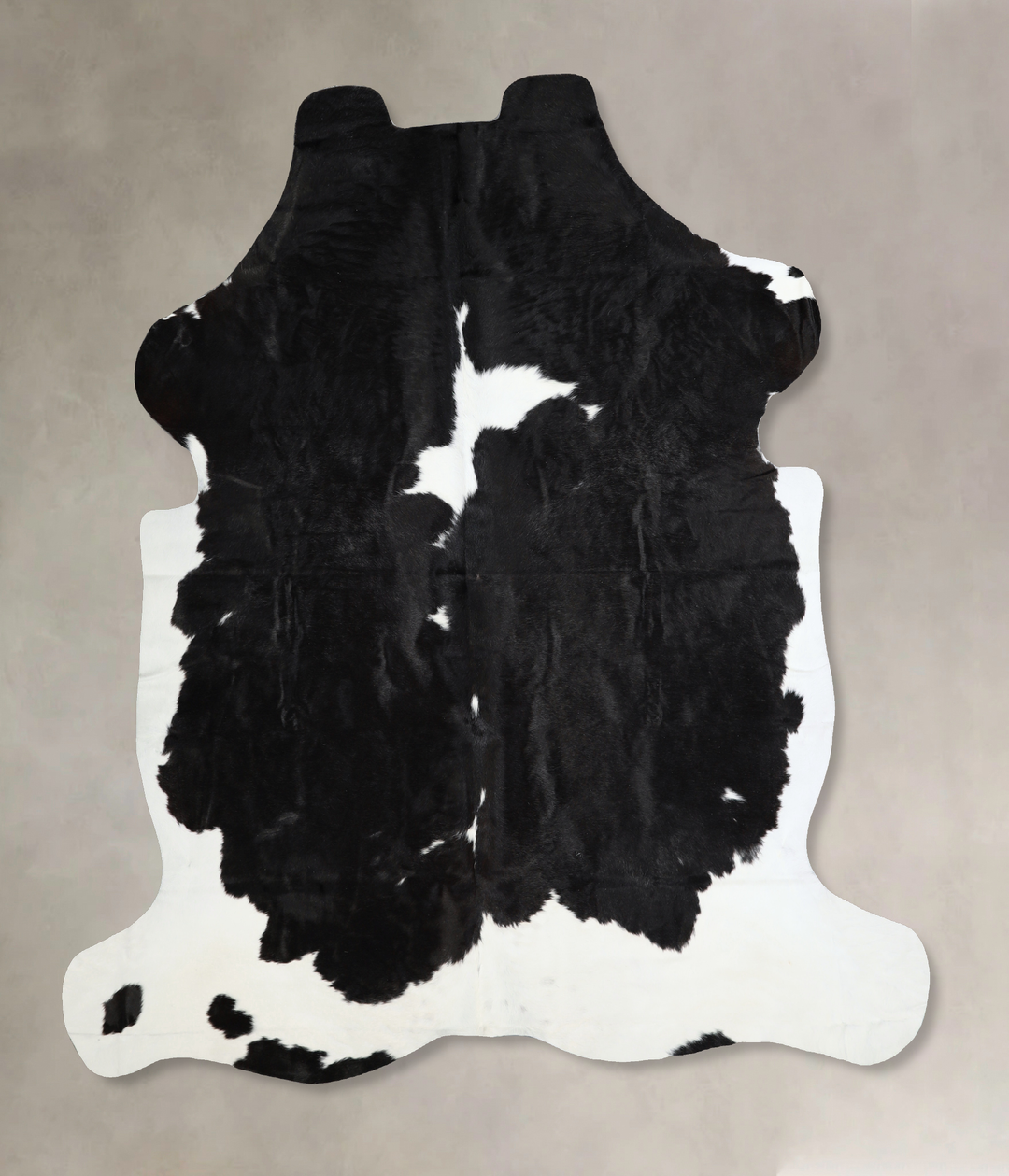Black and White X-Large Brazilian Cowhide Rug 7'0"H x 6'4"W #A40841 by