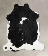 Black and White X-Large Brazilian Cowhide Rug 7'0"H x 6'4"W #A40841 by Hudson Hides