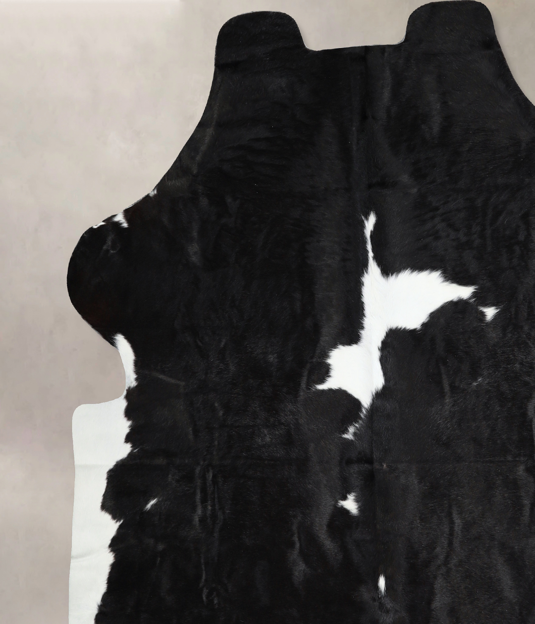 Black and White X-Large Brazilian Cowhide Rug 7'0"H x 6'4"W #A40841 by