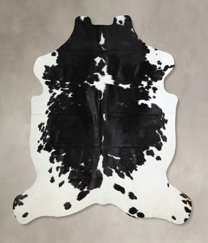Black and White X-Large Brazilian Cowhide Rug 6'11"H x 6'4"W #A40843 by Hudson Hides