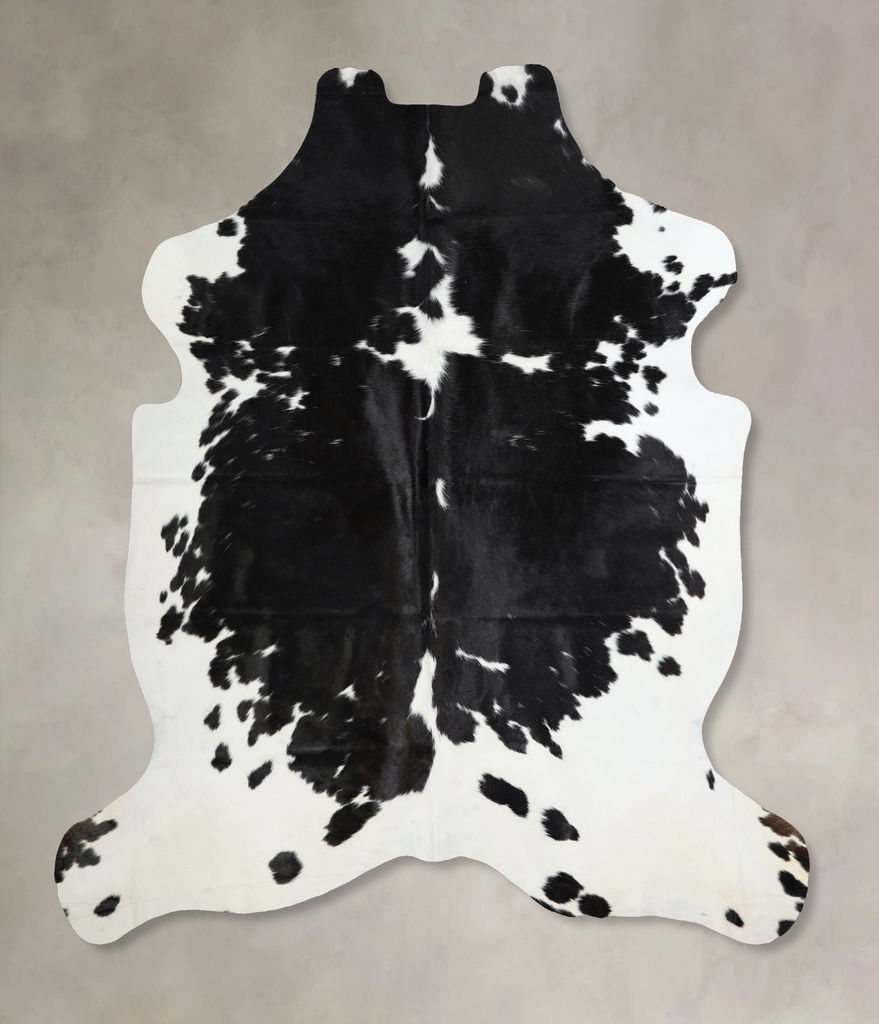 Black and White X-Large Brazilian Cowhide Rug 6'11"H x 6'4"W #A40843 by Hudson Hides