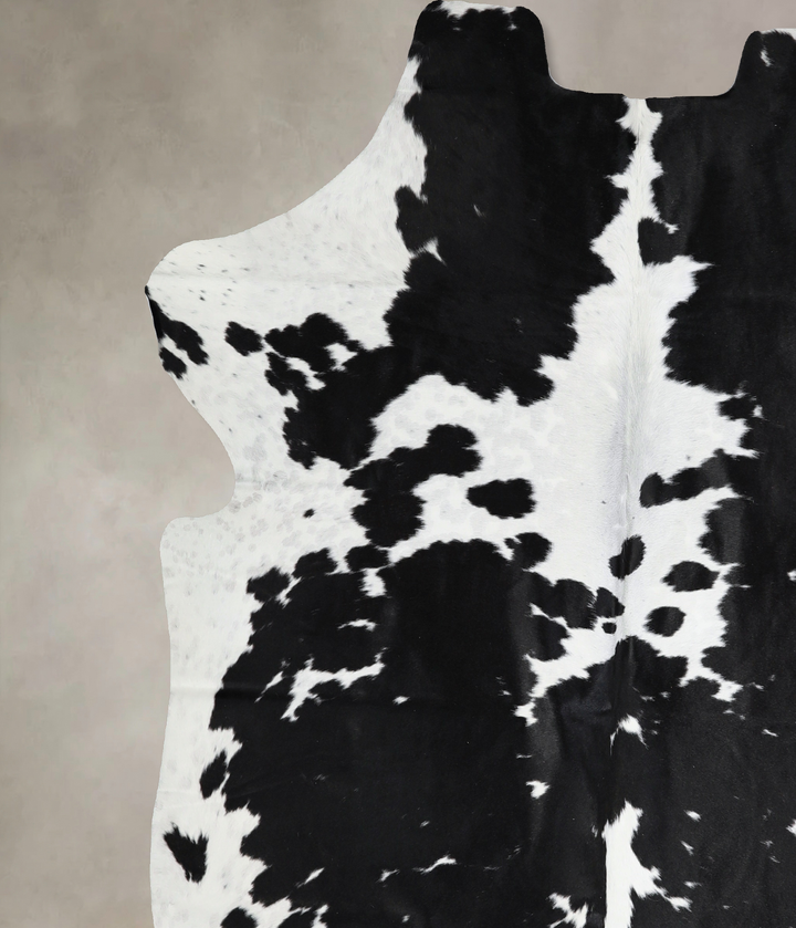 Black and White X-Large Brazilian Cowhide Rug 6'11"H x 6'4"W #A40849 by Hudson Hides