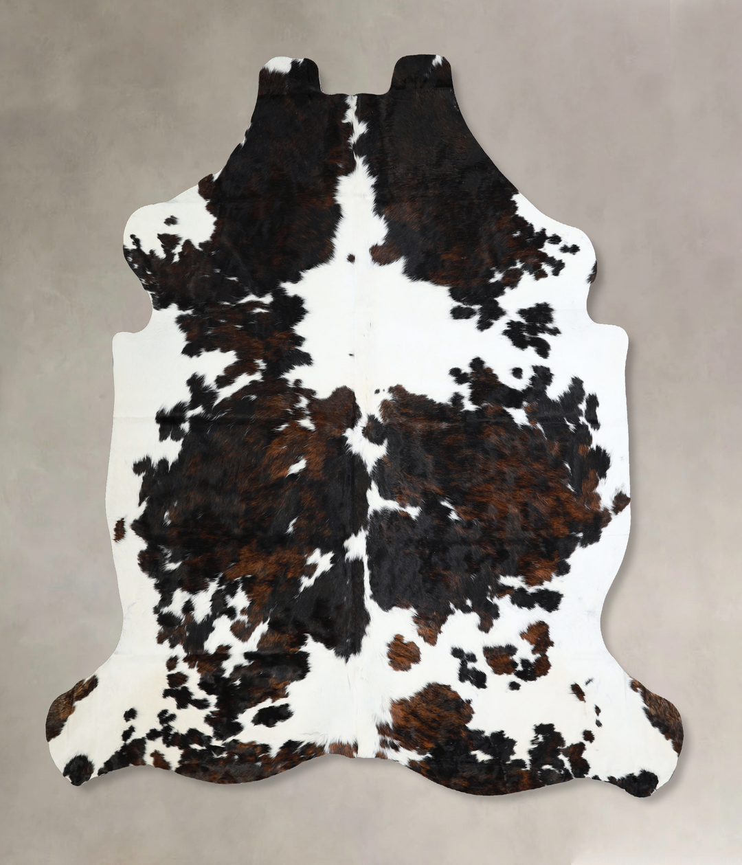 Tricolor X-Large European Cowhide Rug 7'1"H x 6'8"W #A40858 by Hudson 