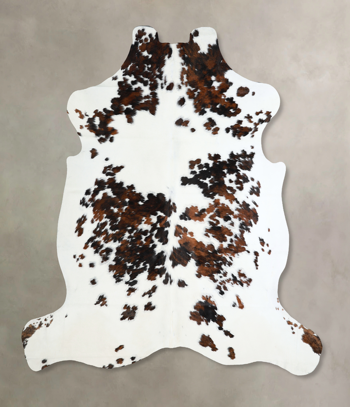 Tricolor X-Large European Cowhide Rug 7'0"H x 6'10"W #A40859 by Hudson Hides