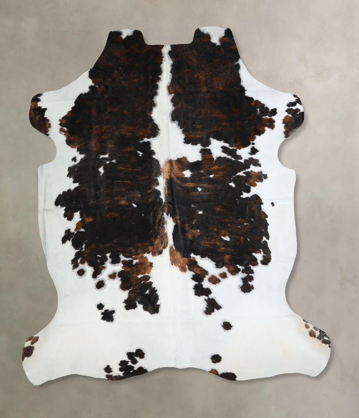 Tricolor X-Large European Cowhide Rug 7'0"H x 6'9"W #A40860 by Hudson Hides