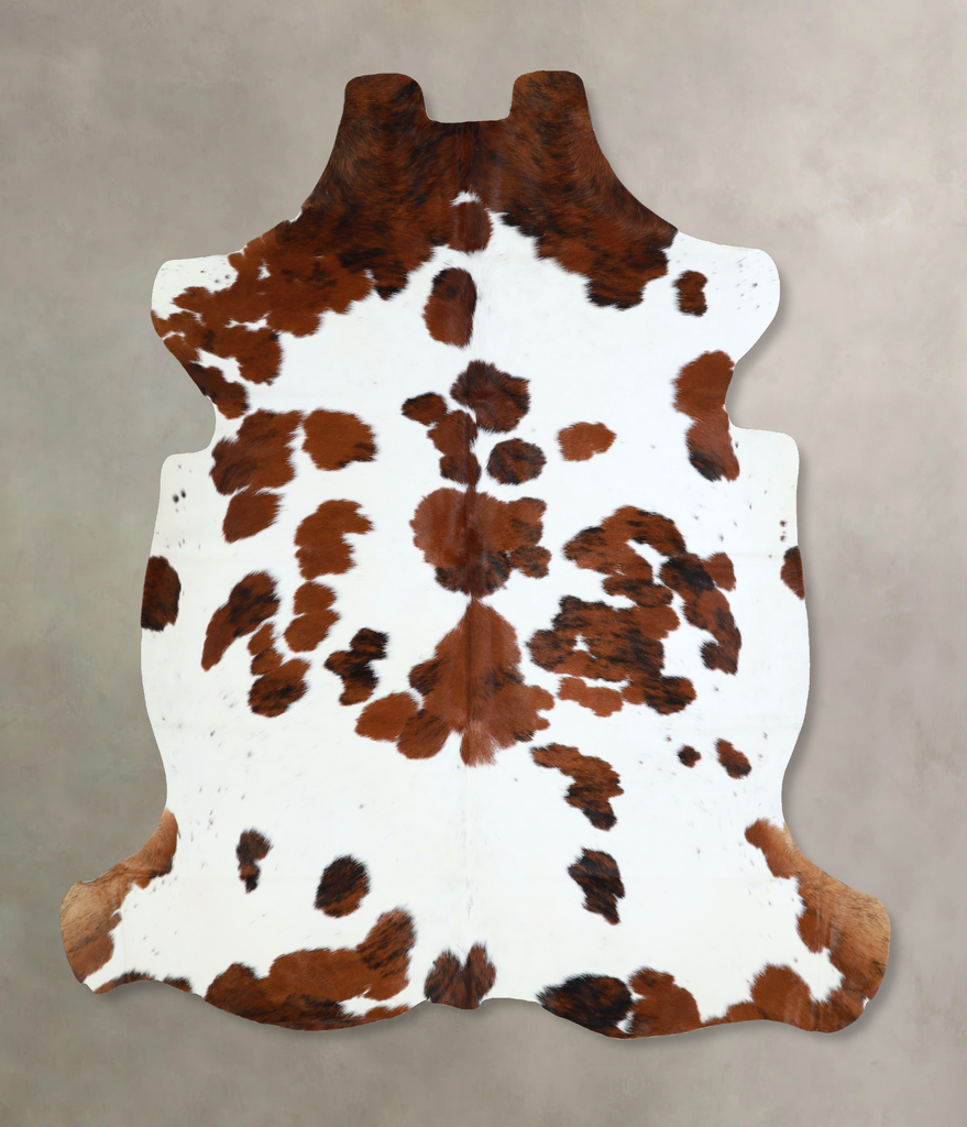 Tricolor X-Large European Cowhide Rug 6'7"H x 6'4"W #A40869 by Hudson Hides