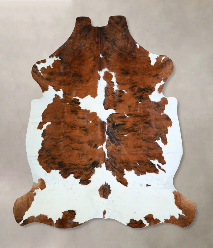 Tricolor X-Large European Cowhide Rug 6'10"H x 6'8"W #A40876 by Hudson Hides