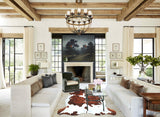 Tricolor X-Large European Cowhide Rug 6'10"H x 6'8"W #A40876 by Hudson Hides