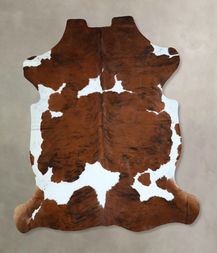 Tricolor X-Large European Cowhide Rug 7'3"H x 6'9"W #A40877 by Hudson Hides