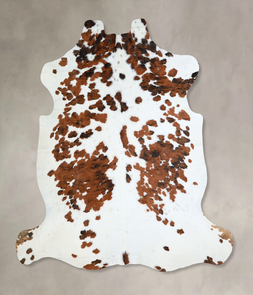 Tricolor X-Large European Cowhide Rug 6'11"H x 6'9"W #A40881 by Hudson Hides
