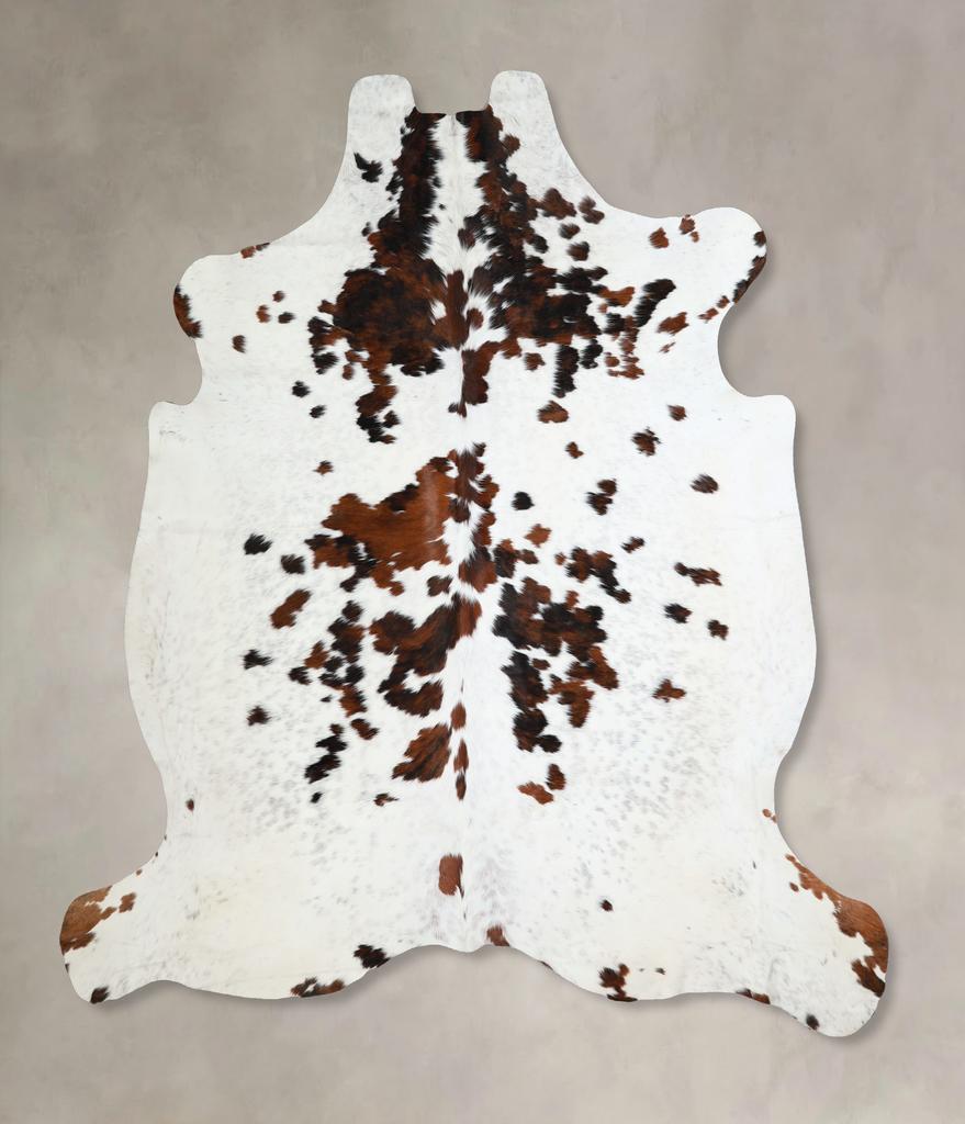 Tricolor XX-Large European Cowhide Rug 7'5"H x 7'5"W #A40882 by Hudson Hides