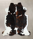 Tricolor X-Large European Cowhide Rug 6'11"H x 6'9"W #A40883 by Hudson Hides