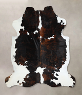 Tricolor X-Large European Cowhide Rug 6'11"H x 6'9"W #A40883 by Hudson Hides