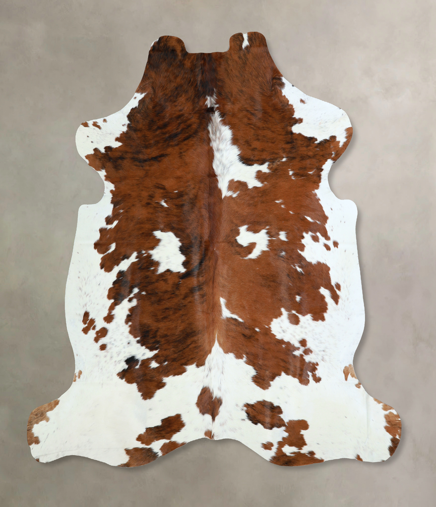 Tricolor X-Large European Cowhide Rug 6'11"H x 6'4"W #A40884 by Hudson Hides
