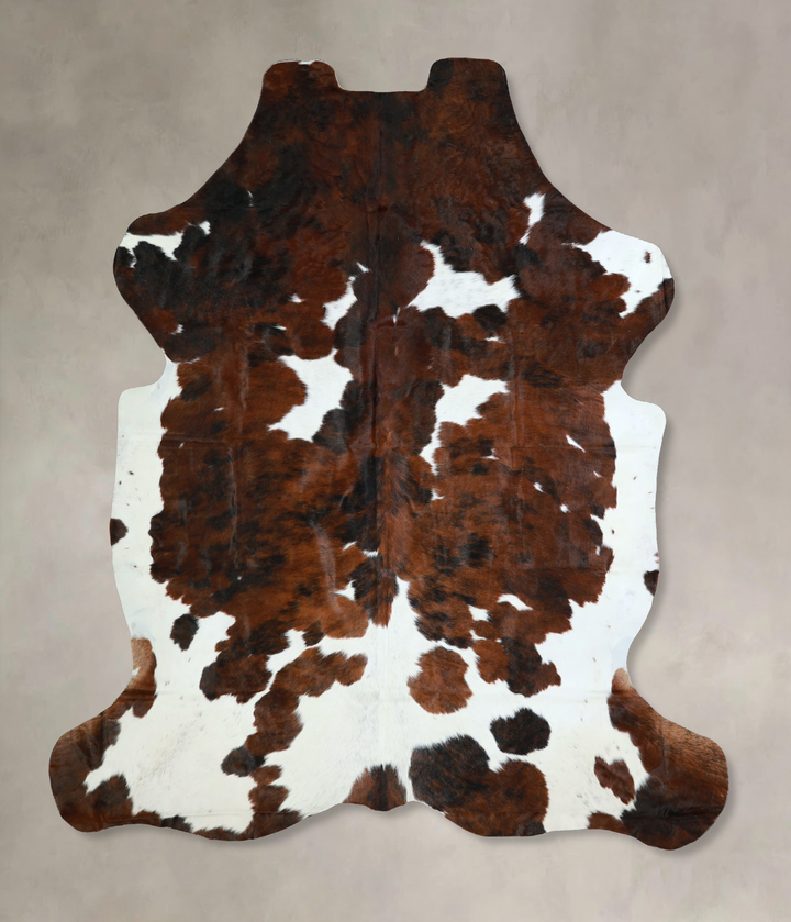 Tricolor X-Large European Cowhide Rug 7'0"H x 6'5"W #A40891 by Hudson Hides