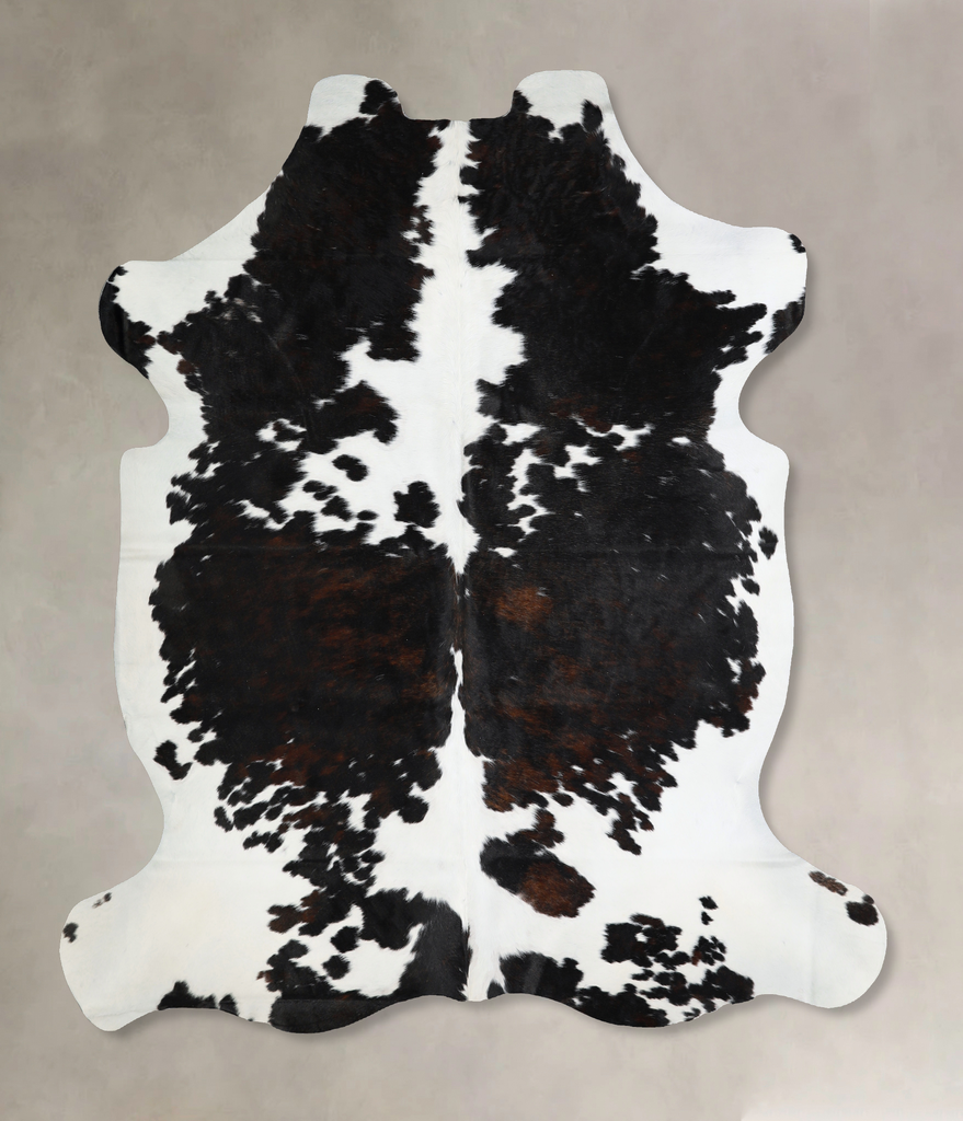 Tricolor X-Large European Cowhide Rug 7'1"H x 6'5"W #A40893 by Hudson Hides