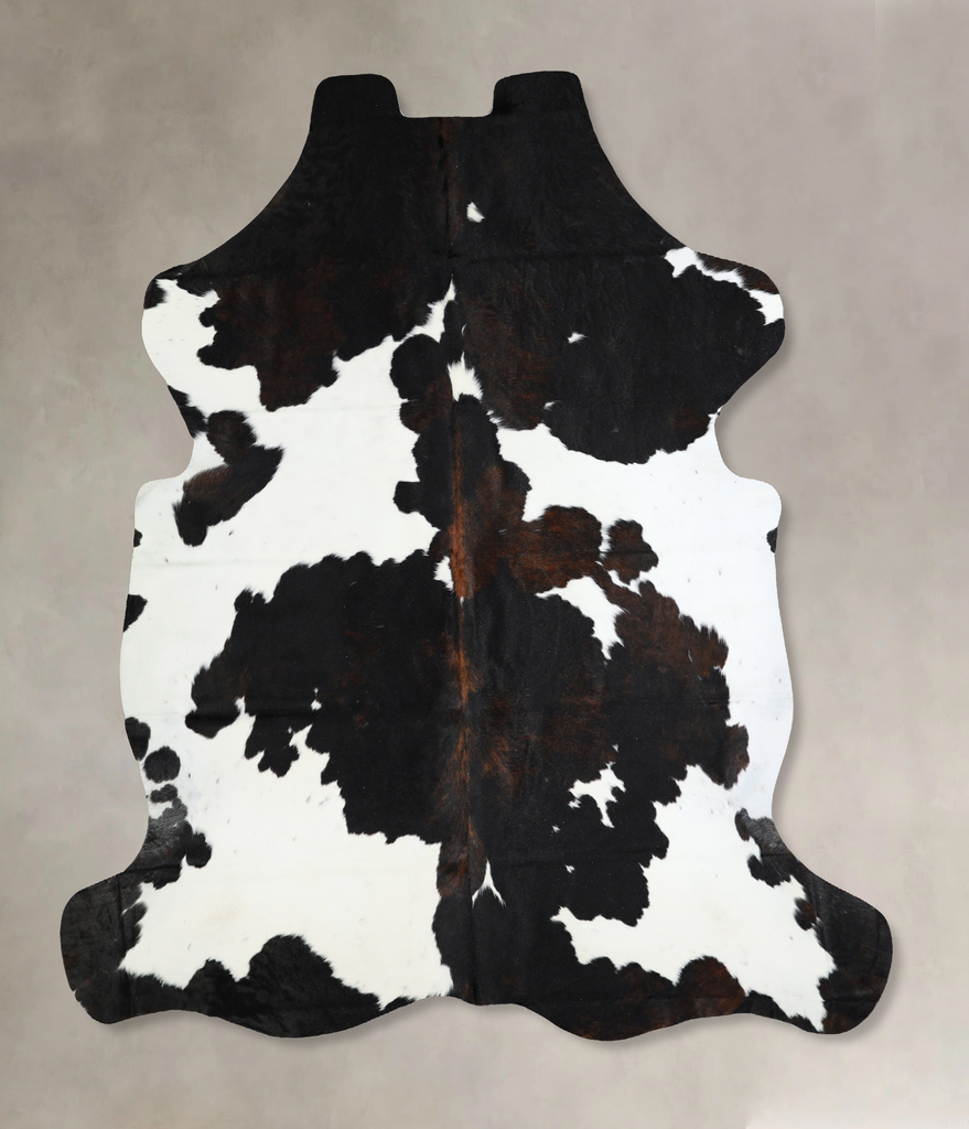 Tricolor X-Large European Cowhide Rug 7'0"H x 6'3"W #A40894 by Hudson Hides